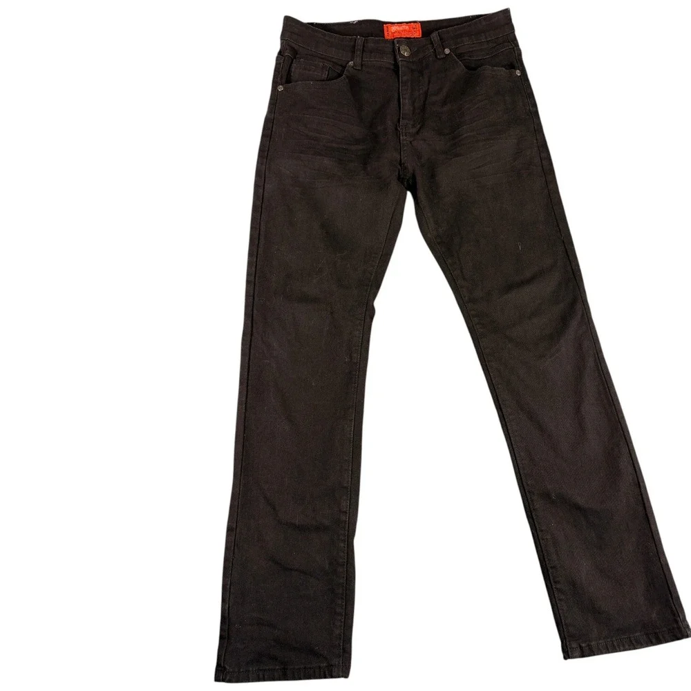 RGSTR Denim Jeans Mens 32 Black Classic Five-Pocket Stretch Straight Leg Outdoor